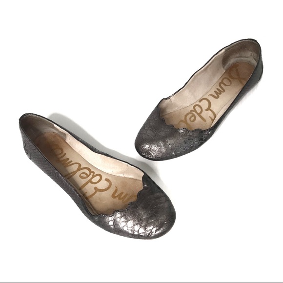 Sam Edelman Shoes - Sam Edelman Alaine Metallic Snakeskin Ballet Flats